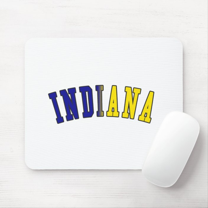 Indiana in State Flag Colors Mousepad