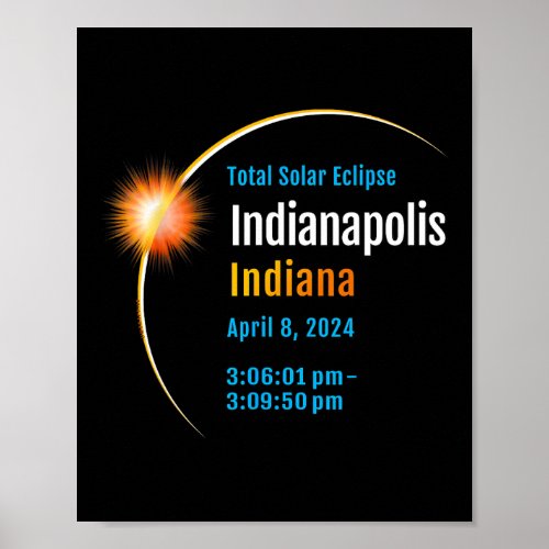 Indiana In Total Solar Eclipse 2024 1  Poster