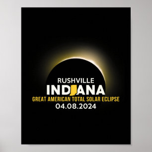 Indiana In Total Solar Eclipse 2024 Poster