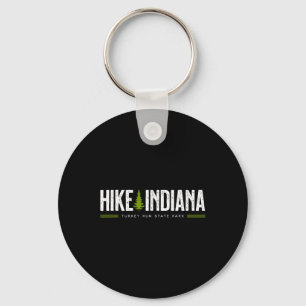 Indiana In Turkey Run State Park Hike Tree Retro G Keychain