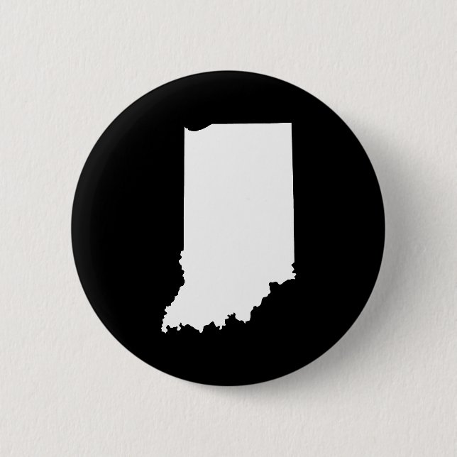 Indiana in White and Black Button (Front)