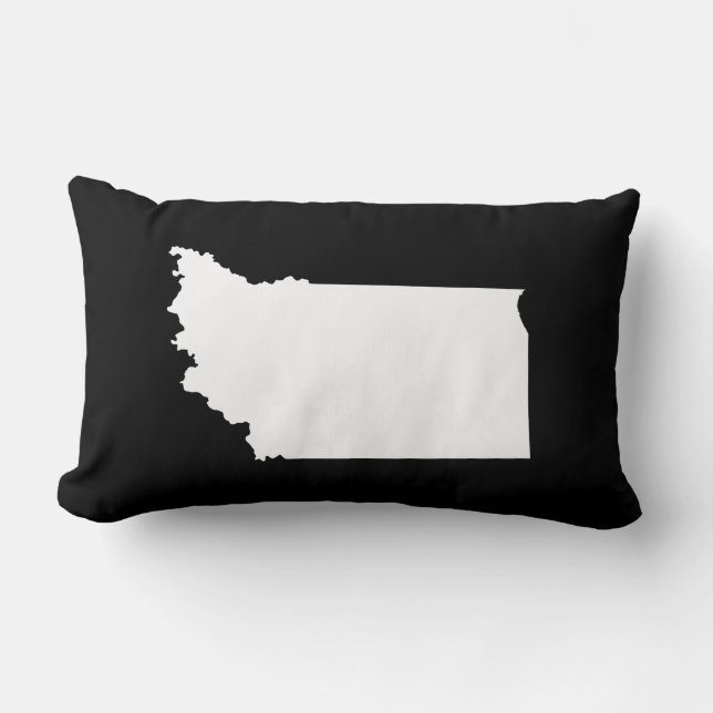 Indiana in White and Black Lumbar Pillow (Front)