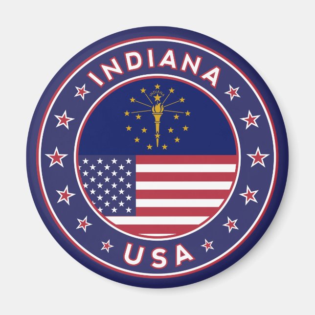 Indiana, Indiana t-shirt, Indiana sticker, Magnet (Front)