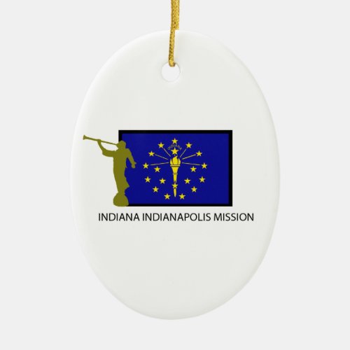 INDIANA INDIANAPOLIS MISSION LDS CTR CERAMIC ORNAMENT