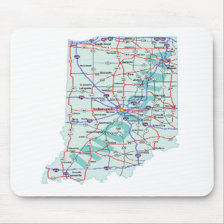 Indiana Interstate Map Mousepad