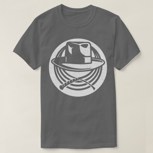 Indiana Jones Hat and Whip TShirt (Design Front)