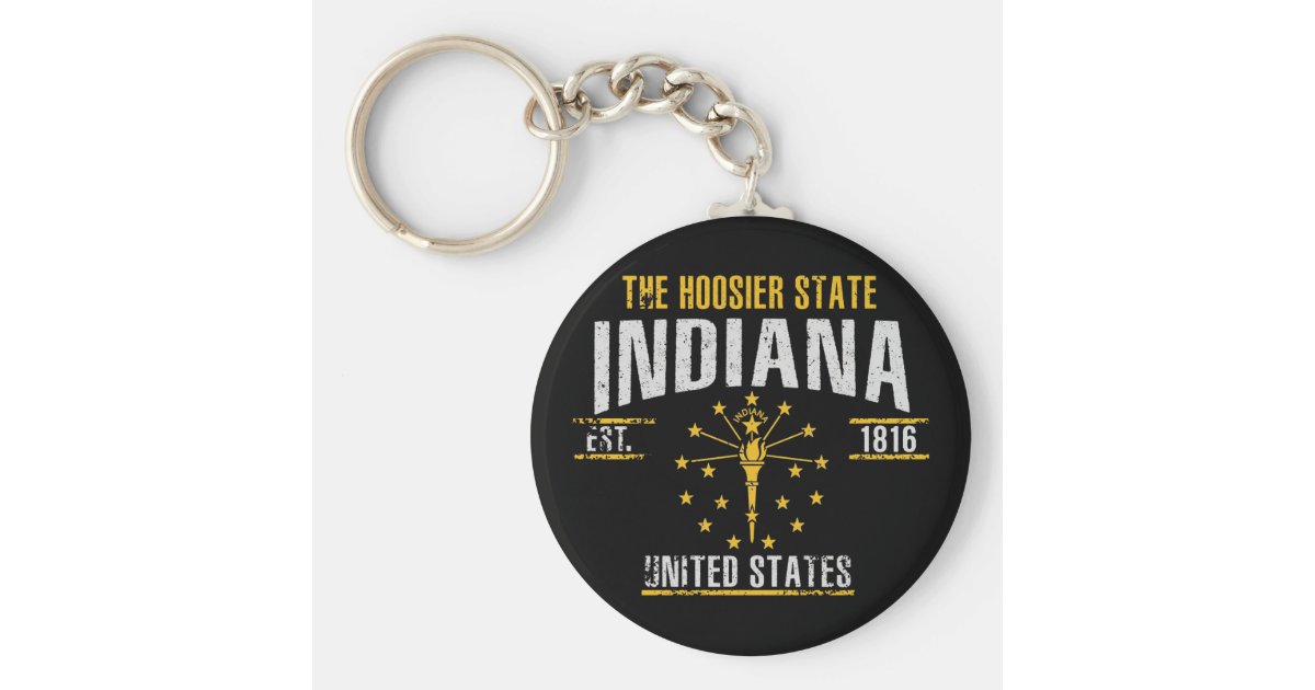 Indiana Keychain Zazzle