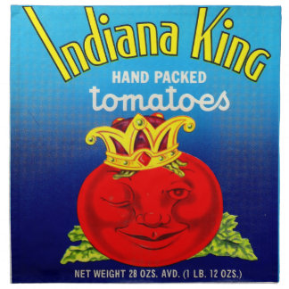 Indiana King tomatoes label Cloth Napkin