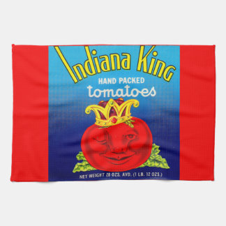 Indiana King tomatoes label print Kitchen Towel