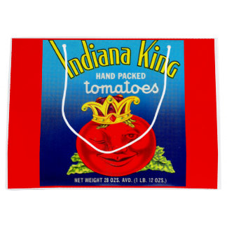 Indiana King tomatoes label print Large Gift Bag