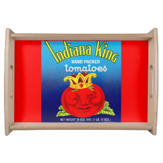 Indiana King tomatoes label Serving Tray