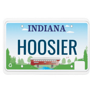 Indiana License Plate Flexible Magnet