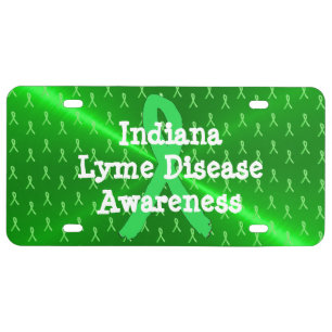 Indiana Lyme Disease Awareness Front License Plate