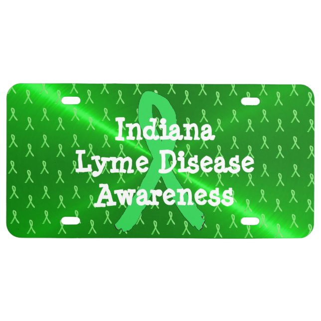 Indiana Lyme Disease Awareness Front License Plate (Front)
