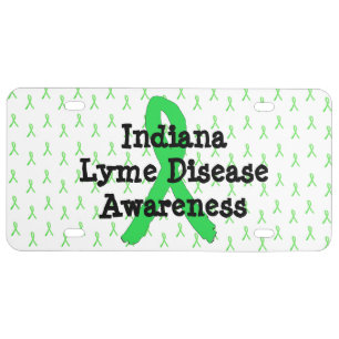 Indiana Lyme Disease Awareness Front License Plate