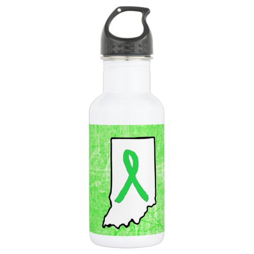 Indiana Lyme Disease Awareness Ribbon Water Bottle