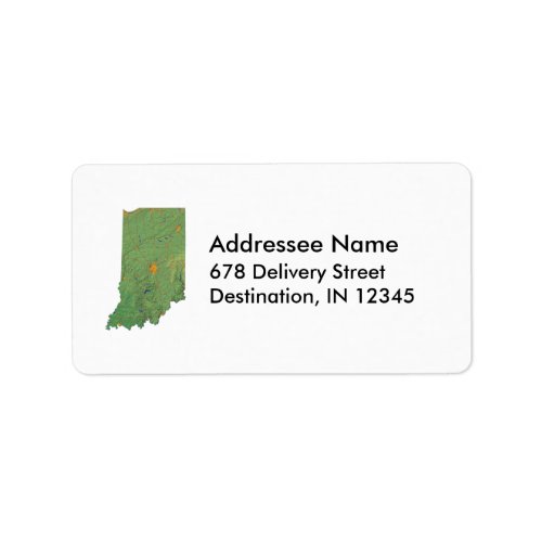 Indiana Map Address Label