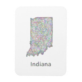 Indiana Map Magnet by ZYDDesign at Zazzle
