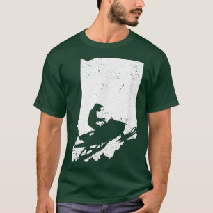 Indiana Map Snowmobile Riding Winter Sports Snowmo T-Shirt