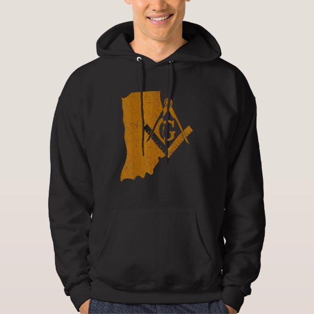 Indiana Masons Grand Lodge F&am Freemasons Father' Hoodie (Front)