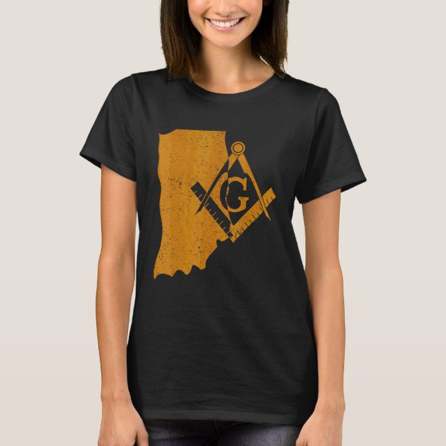Indiana Masons Grand Lodge F&am Freemasons Father' T-Shirt (Front)