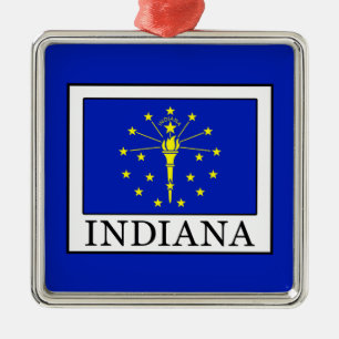 Indiana Metal Ornament