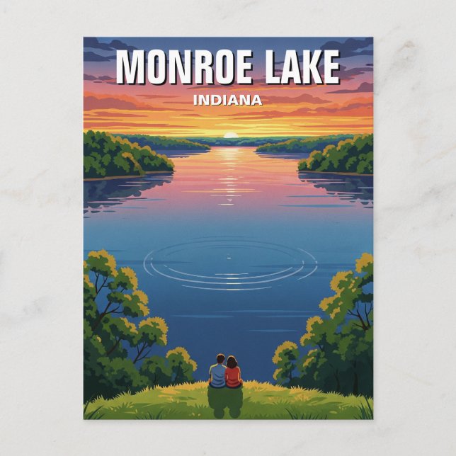 Indiana Monroe Lake Travel Postcard (Front)