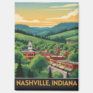 Indiana Nashville Travel Magnet