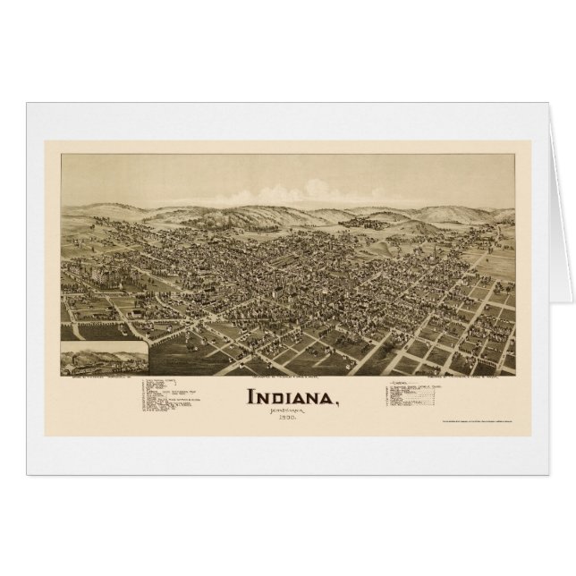 Indiana, PA Panoramic Map - 1900 (Front Horizontal)