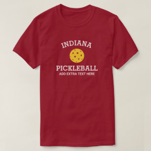 Indiana Pickleball Add Club Partner Name Custom T-Shirt