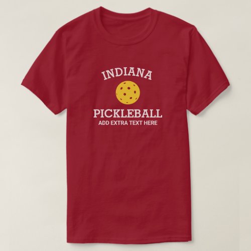 Indiana Pickleball Add Club Partner Name Custom T_Shirt