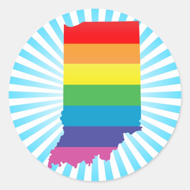 indiana pride. classic round sticker (Front)