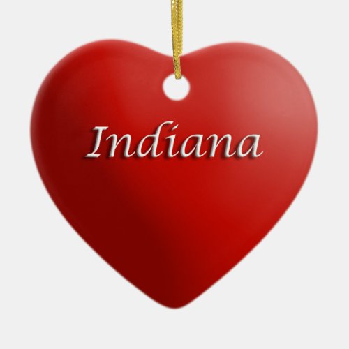 Indiana Red Heart Keepsake Ornament