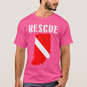 Indiana Rescue Diver Dive Flag Scuba Diving Divema T-Shirt