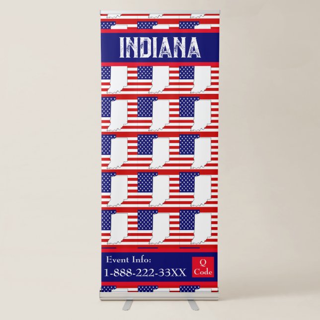 INDIANA   RETRACTABLE BANNER (Front)