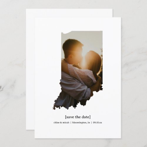Indiana Save the Date Photo Card