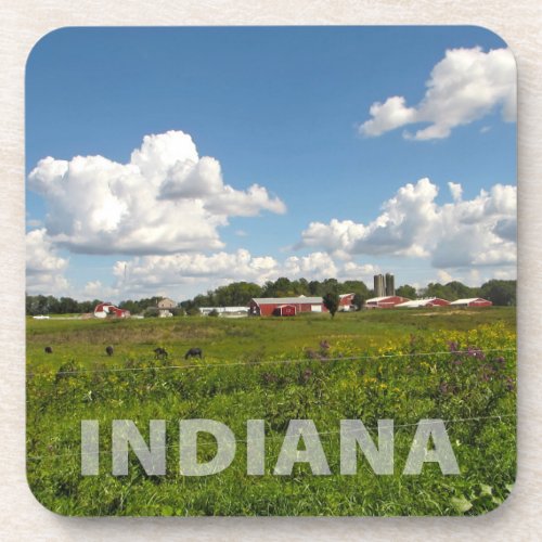 Indiana Scenic Farm Landscape Beverage Coaster