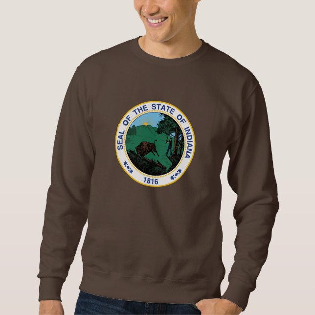 Indiana seal, American state seal Sweatshirt (Front)