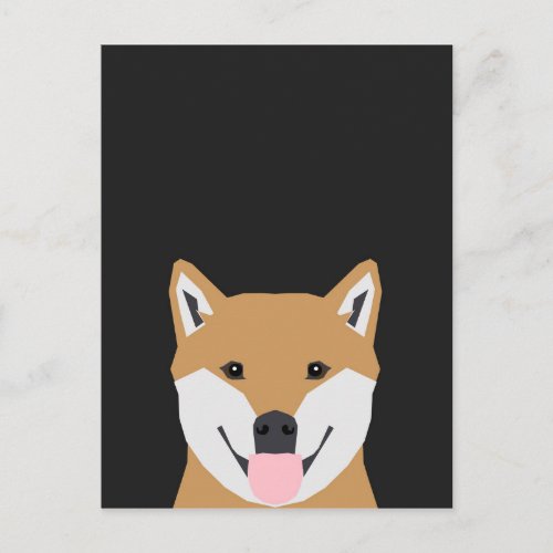 Indiana _ Shiba Inu Dog Illustration for Dog Lover Postcard