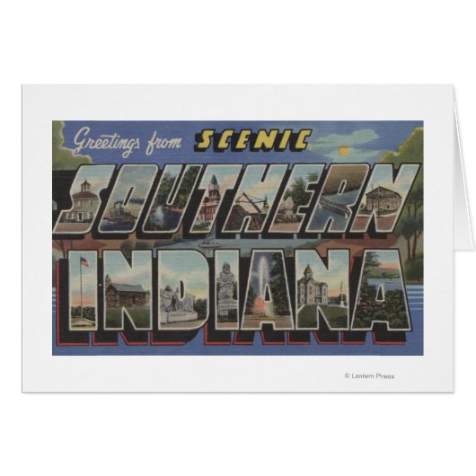 Indiana (Southern) - Large Letter Scenes Cards (Front Horizontal)