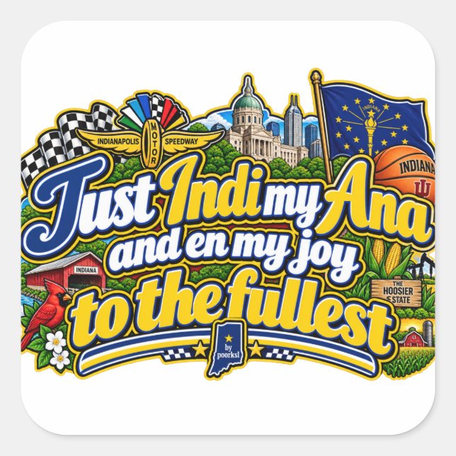 Indiana square sticker (Front)