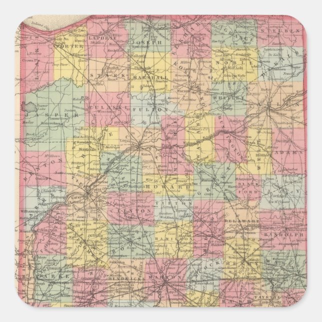 Indiana Square Sticker (Front)