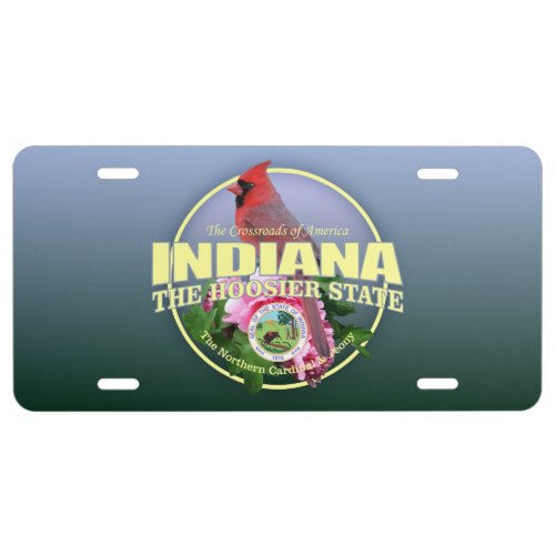 Indiana State Bird  Flower License Plate