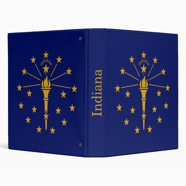 Indiana State Flag 3 Ring Binder (Background)