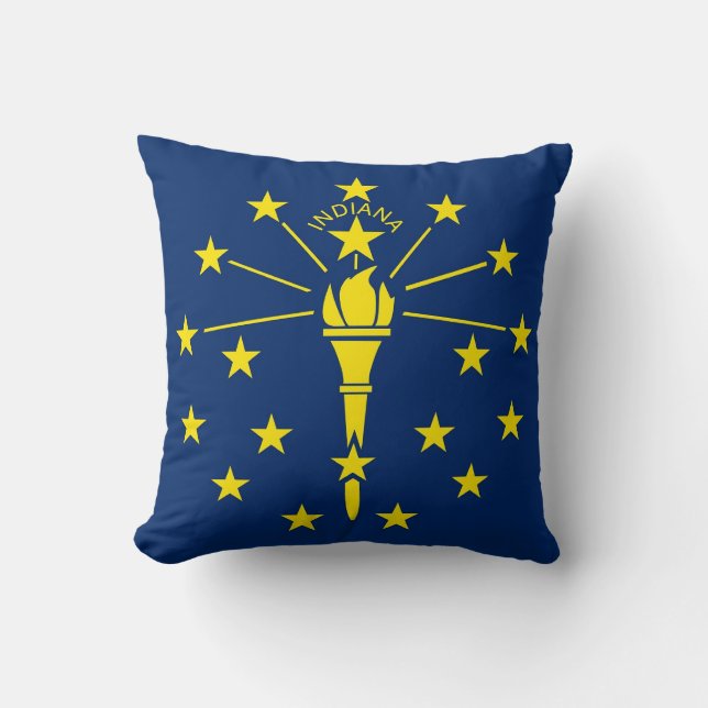Indiana State Flag American MoJo Pillow (Front)