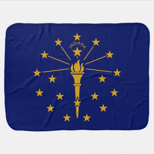 Indiana State Flag Baby Blanket