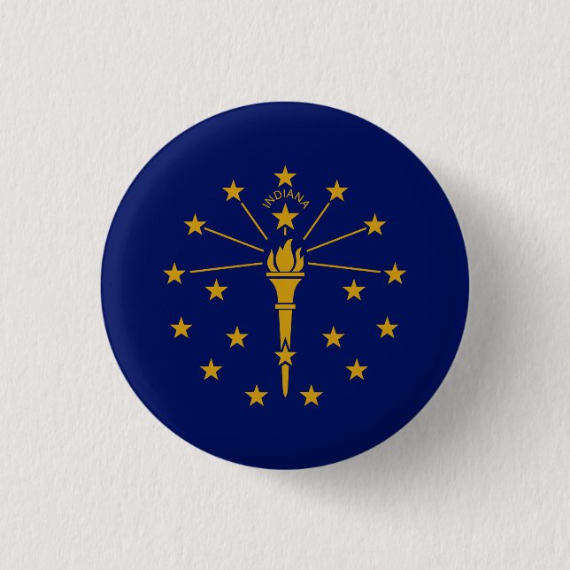 Indiana State Flag Button (Front)