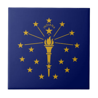Indiana State Flag Ceramic Tile