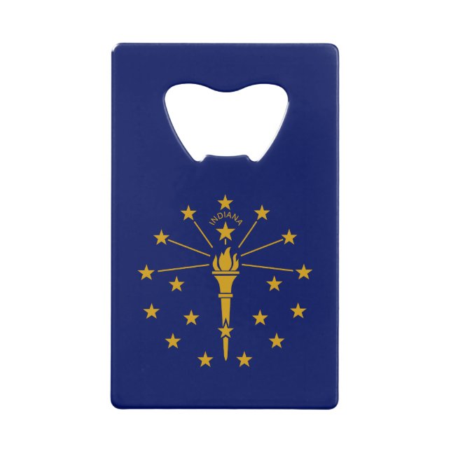 Indiana State Flag Credit Card Bottle Opener (Front)