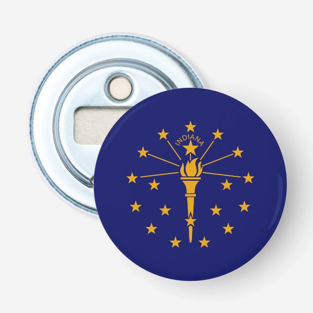 Indiana State Flag Design Bottle Opener (Front)